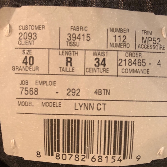 Victor International Grey With Stripes Suit NEW - Picture 5 of 5